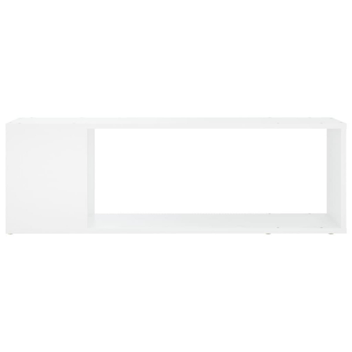 VIDAXL Meuble TV Blanc 100x24x32 cm Bois d'ingenierie