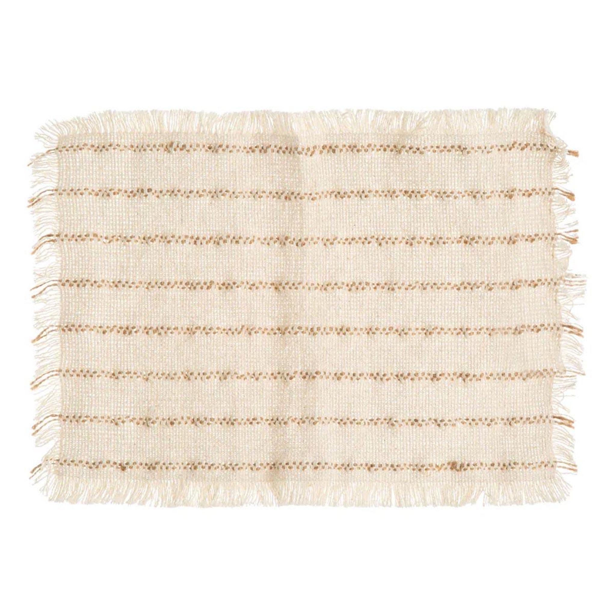 SECRET DE GOURMET Set de Table Déco  Jute  30x45cm Blanc