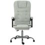 Voir la diapositive 3 : VIDAXL Fauteuil de massage inclinable de bureau Gris clair Velours