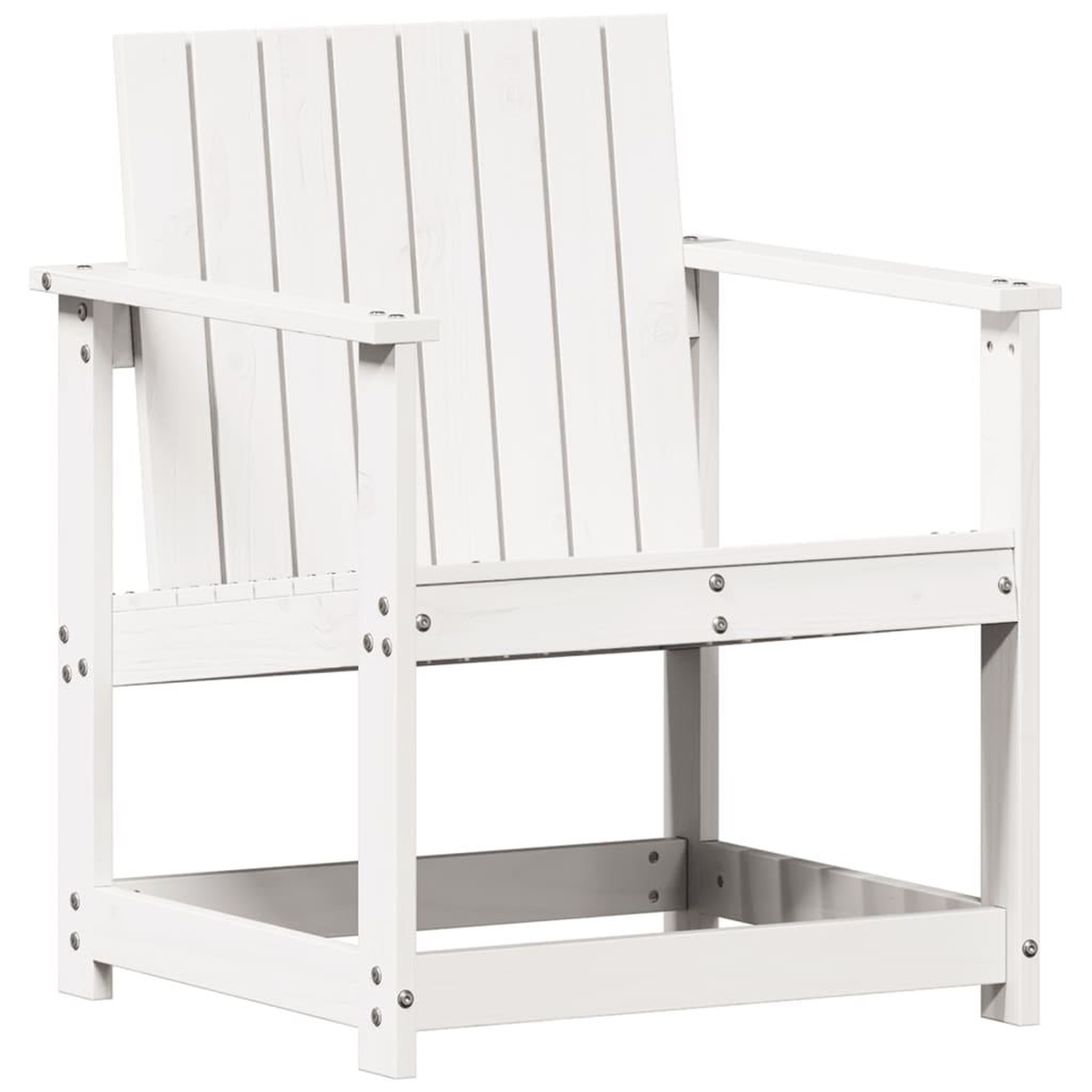 Voir la diapositive 4 : VIDAXL Salon de jardin 3 pcs blanc bois massif de pin