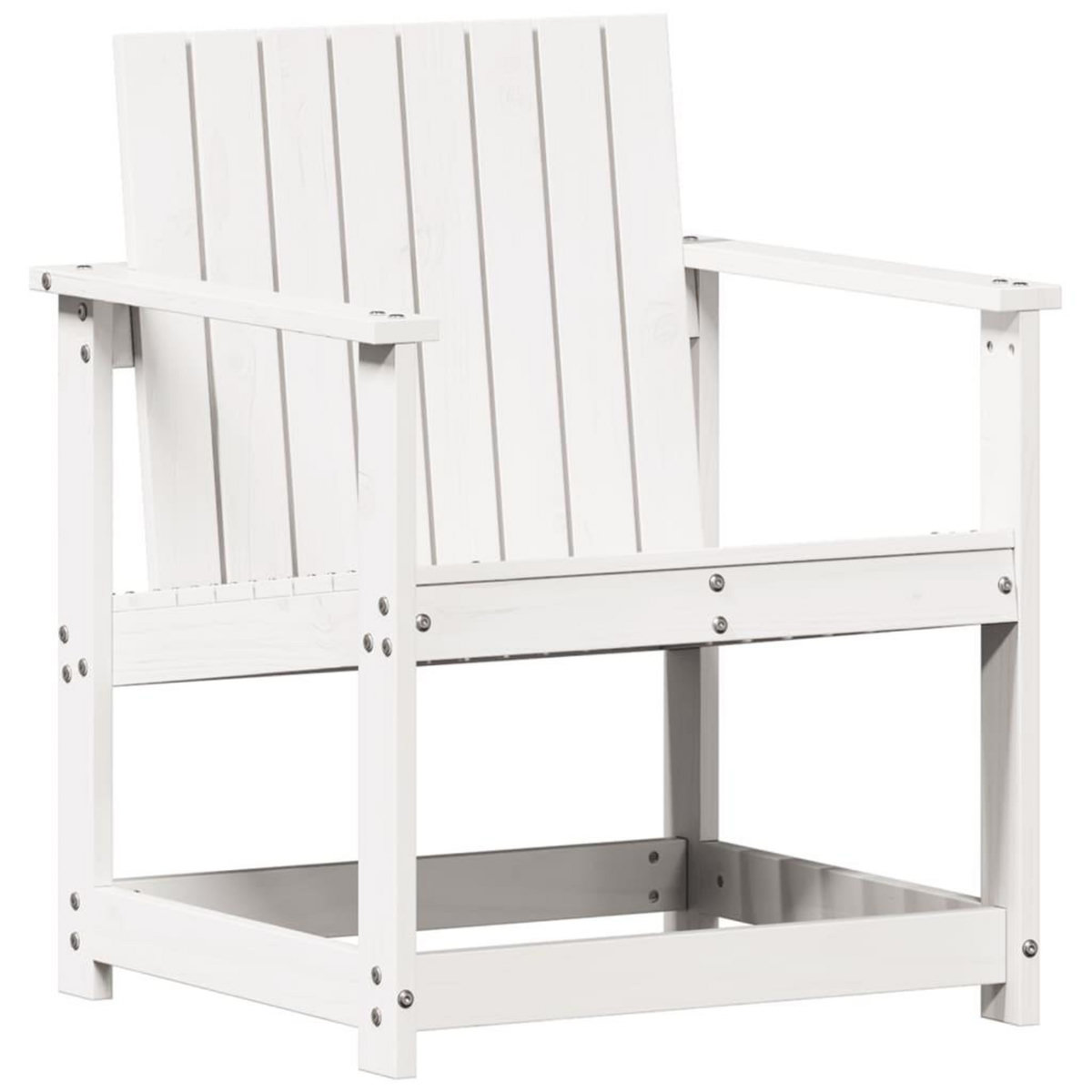 VIDAXL Salon de jardin 3 pcs blanc bois massif de pin