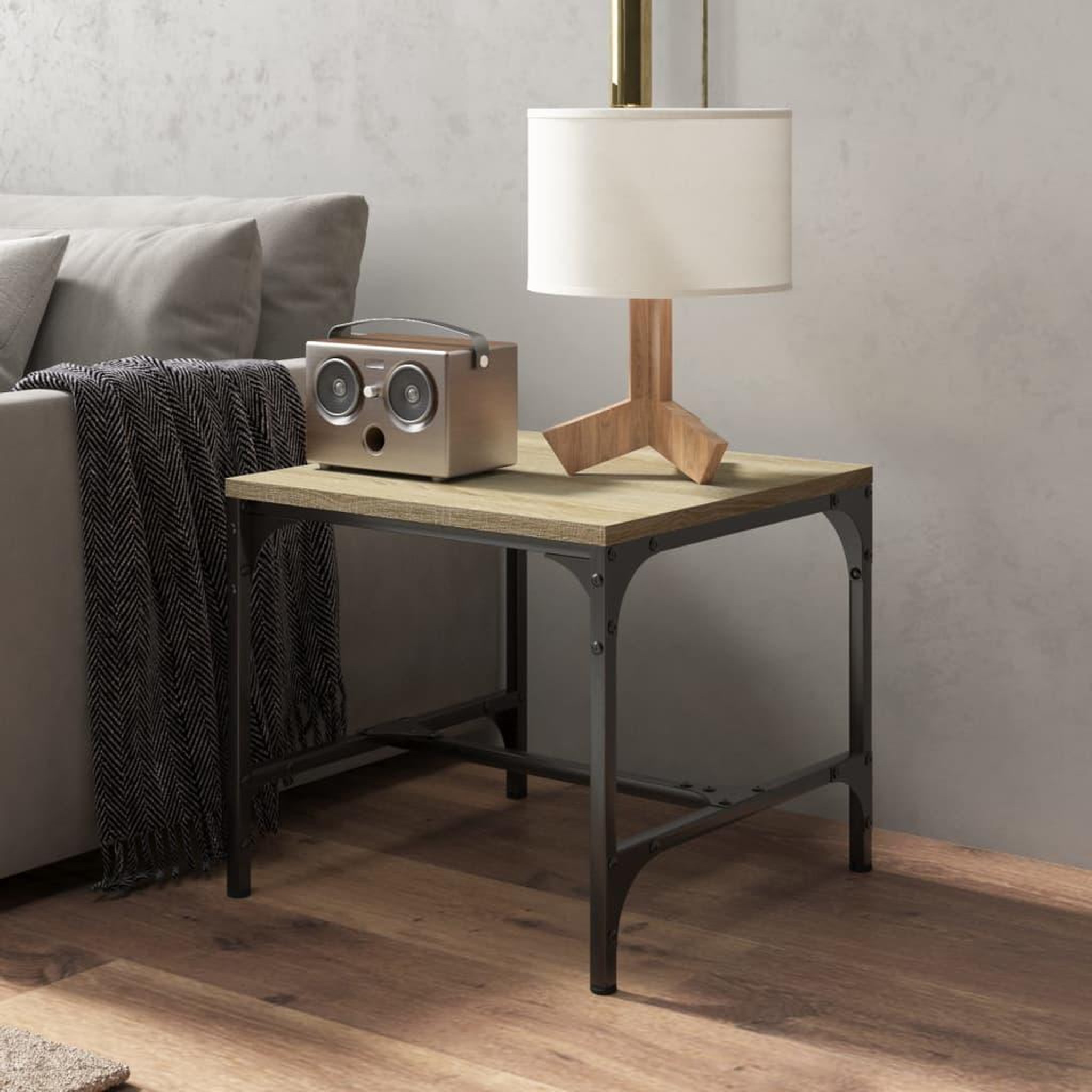 Voir la diapositive 3 : VIDAXL Table d'appoint Chene sonoma 40x40x35 cm Bois d'ingenierie