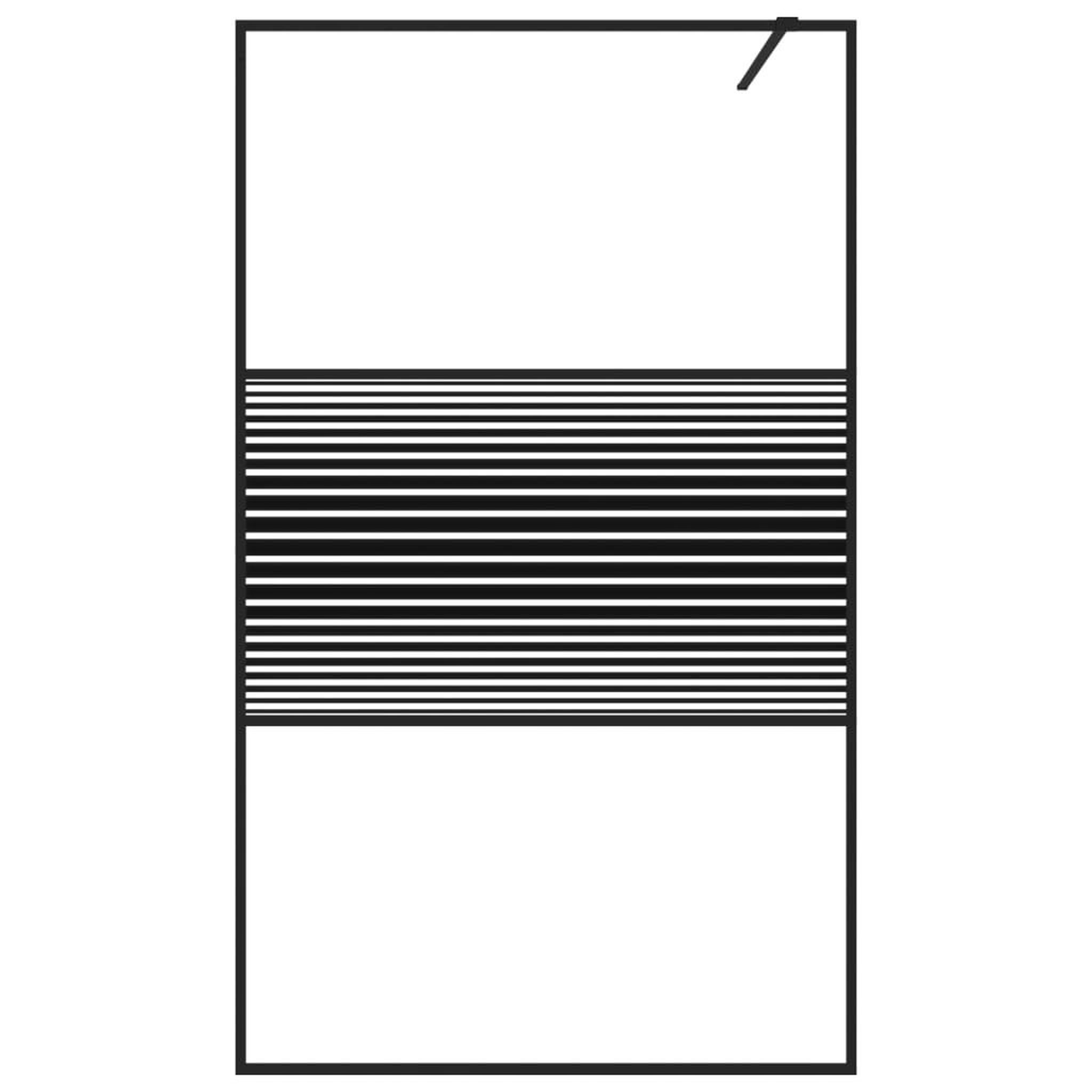 Voir la diapositive 3 : VIDAXL Paroi de douche Noir 115x195 cm Verre ESG transparent