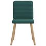 Voir la diapositive 4 : VIDAXL Chaises a manger lot de 4 vert fonce tissu