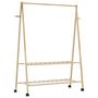 Voir la diapositive 6 : VIDAXL Porte vêtements et étagères roulettes 132x45,5x155,5cm bambou