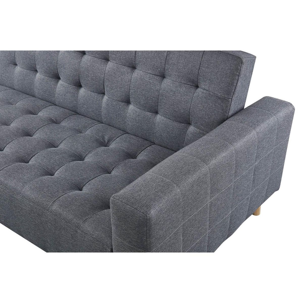 CONCEPT USINE Canapé d'angle gauche convertible 4 places gris SHERBROOKE