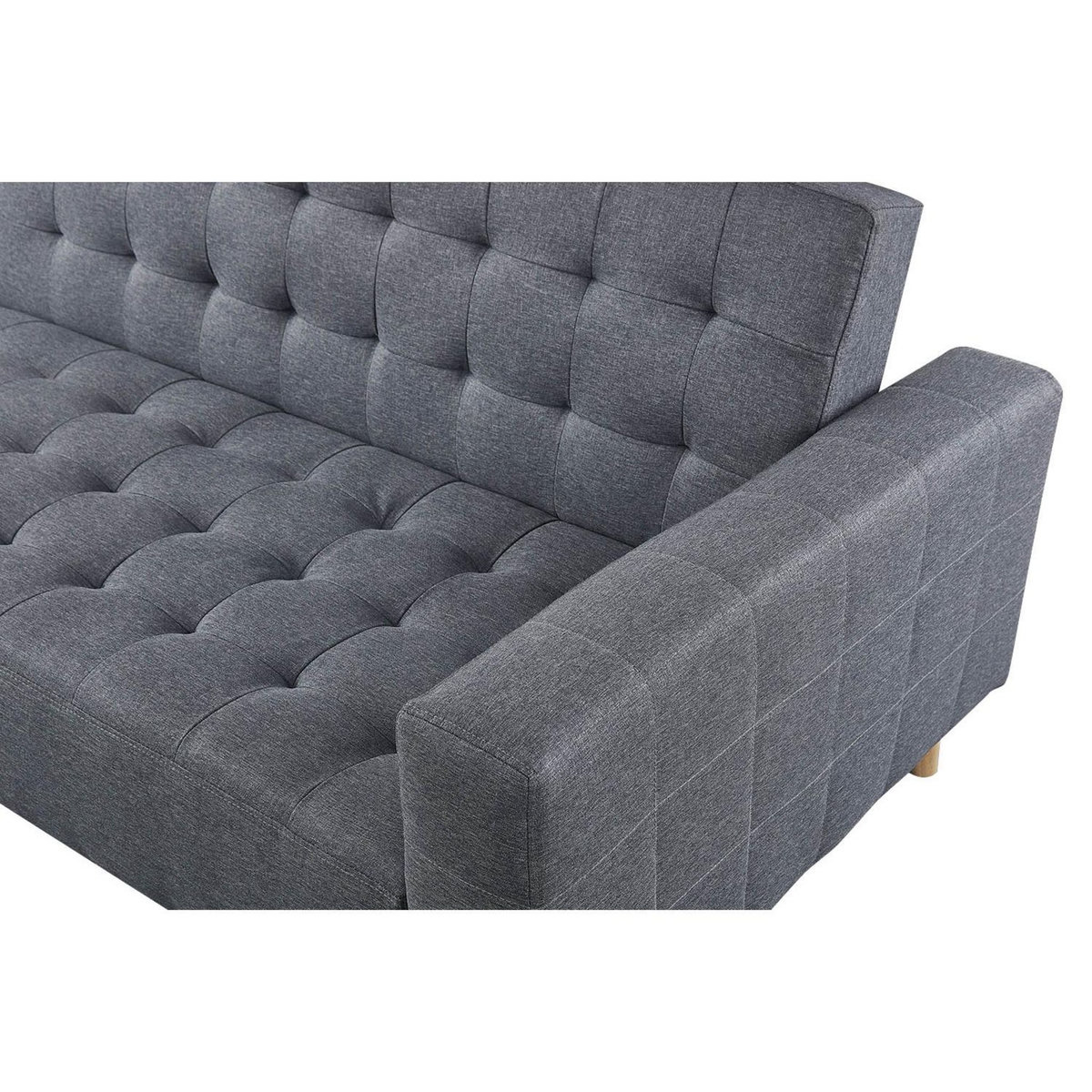 CONCEPT USINE Canapé d'angle gauche convertible 4 places gris SHERBROOKE