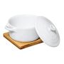 Voir la diapositive 2 : FIVE Cocotte & Soucoupe  Bambou  13cm Blanc