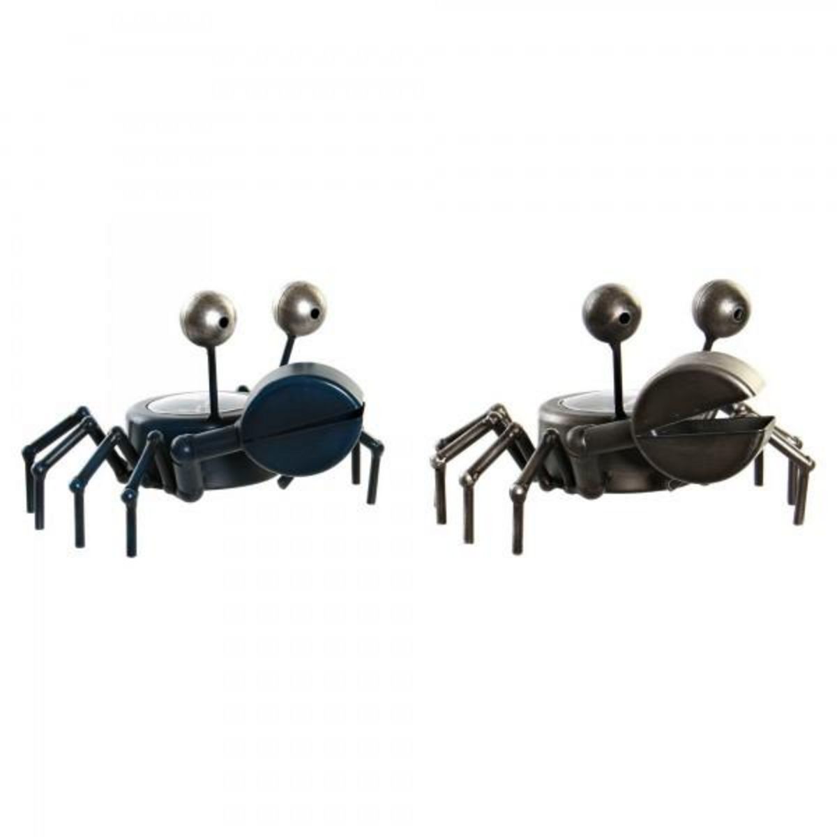 AAAAA Horloge de table DKD Home Decor Animal 23 x 22 x 14 cm Argenté Bleu Fer Vintage (2 Unités)