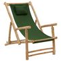 Voir la diapositive 1 : VIDAXL Chaise de terrasse Bambou et toile Vert