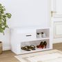 Voir la diapositive 3 : VIDAXL Armoire a chaussure Blanc brillant 80x35x45 cm Bois ingenierie