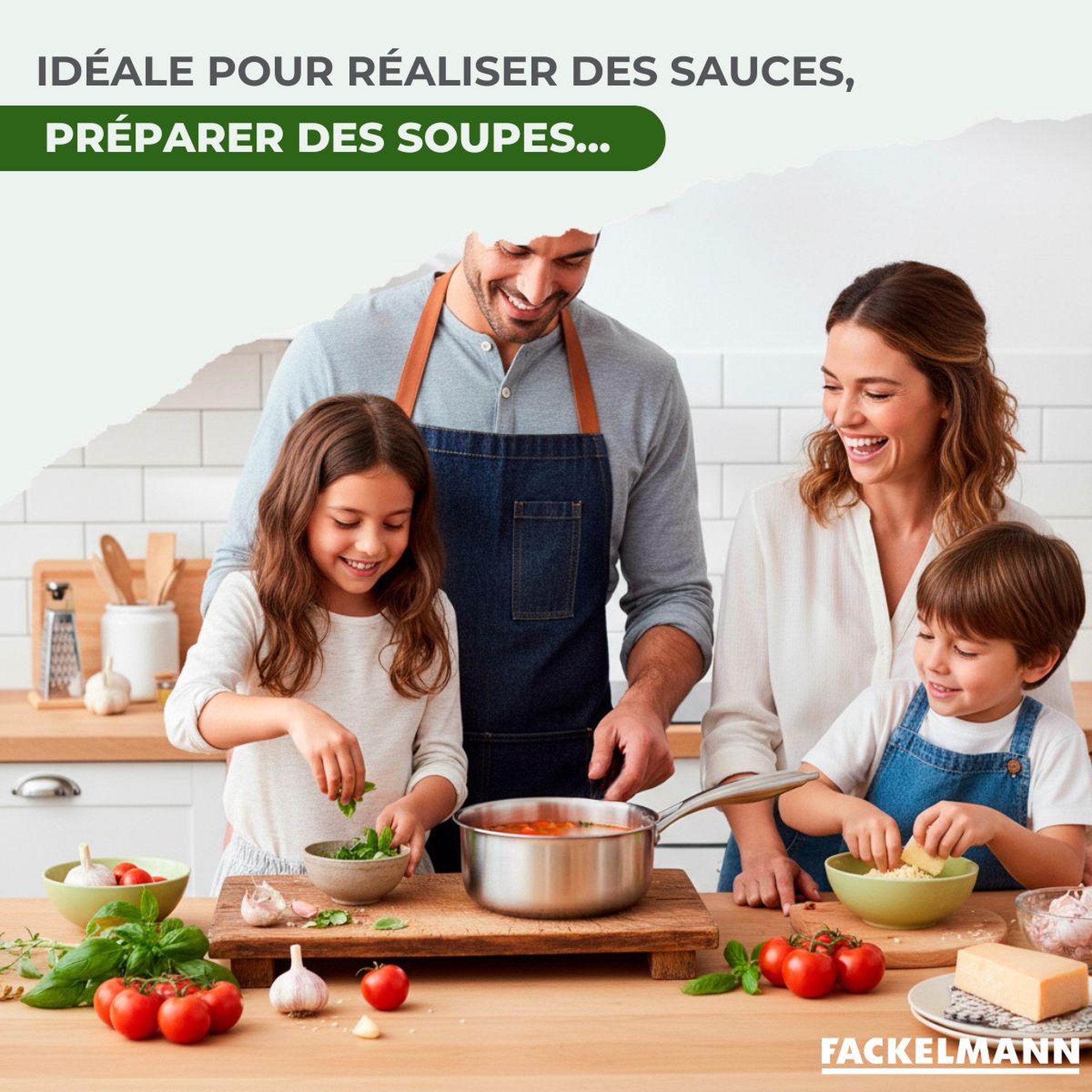 Voir la diapositive 4 : Fackelmann Casserole 14 cm en inox 18/10 triply fackelmann vita3