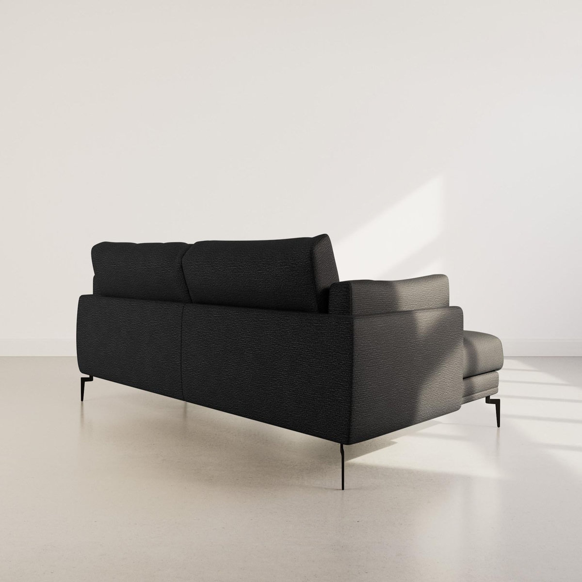 LISA DESIGN Carlos - canapé d'angle gauche 4 places ultra moelleux en tissu texturé