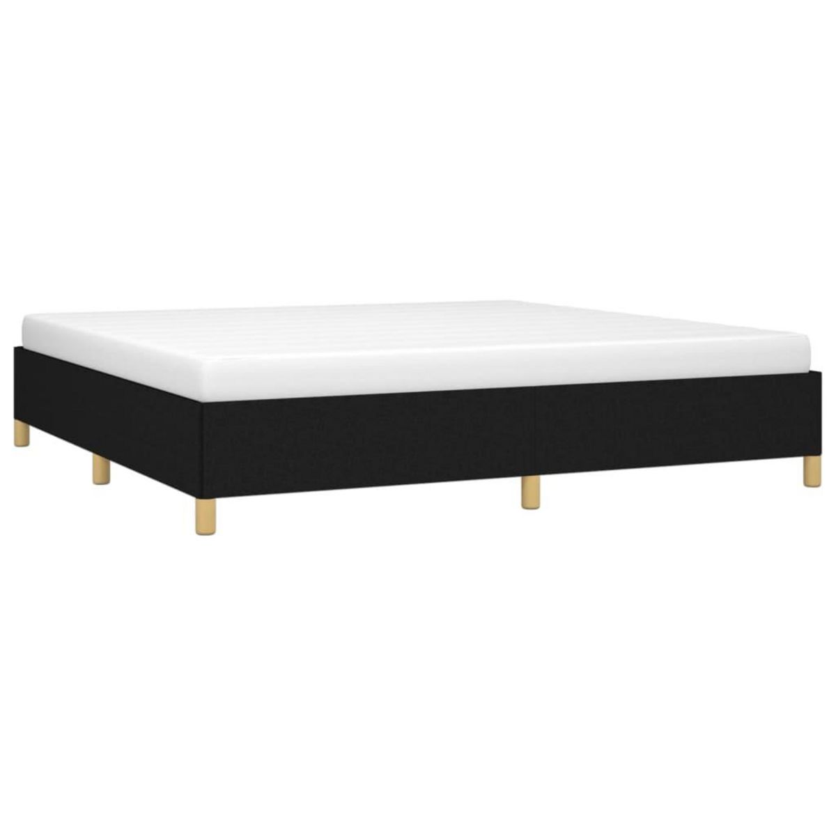 VIDAXL Cadre de lit sans matelas noir 200x200 cm tissu