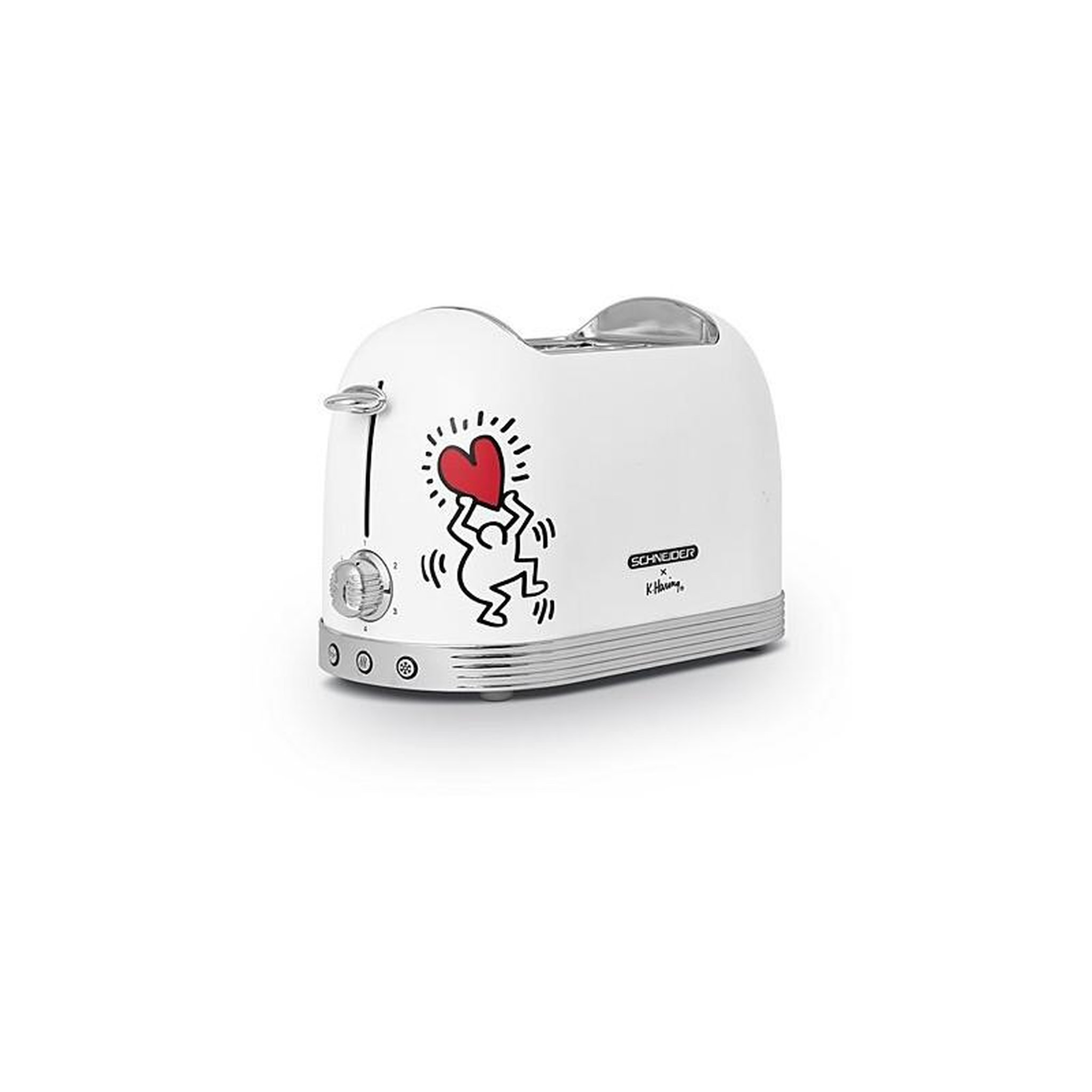 Voir la diapositive 3 : SCHNEIDER Grille pain 2 fentes 815w scto2ktecw schneider x keith haring