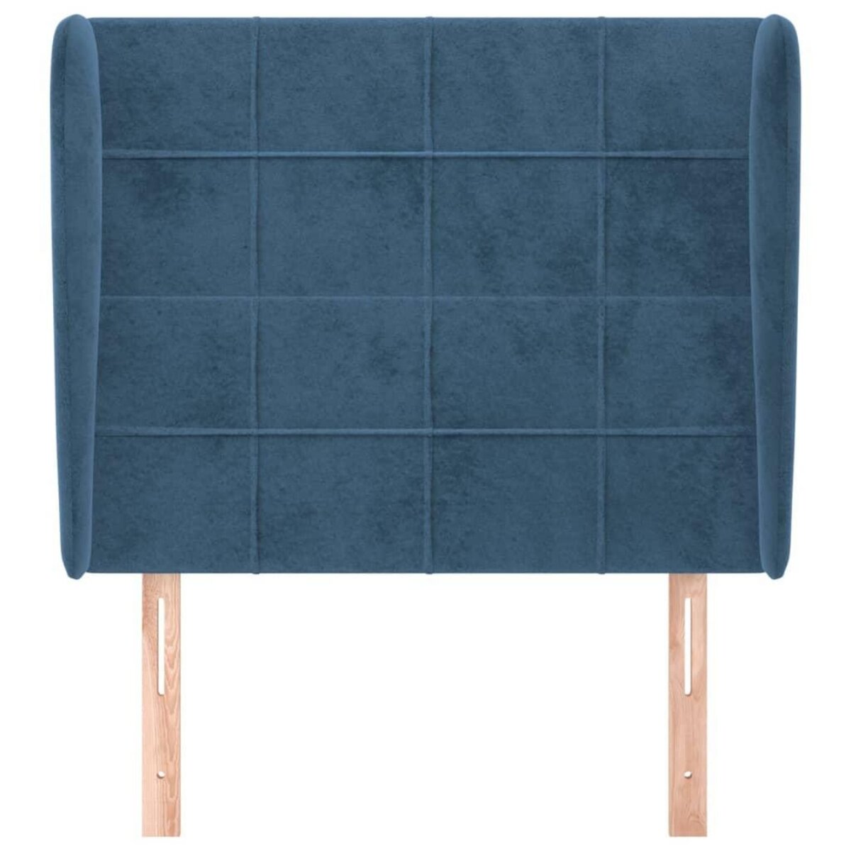 VIDAXL Tete de lit avec oreilles Bleu fonce 103x23x118/128 cm Velours