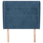 Voir la diapositive 3 : VIDAXL Tete de lit avec oreilles Bleu fonce 103x23x118/128 cm Velours