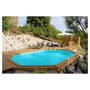 Voir la diapositive 1 : GRE Piscine hors sol bois ovale - 620x395x136cm - SAFRAN 2