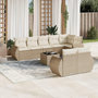Voir la diapositive 1 : VIDAXL Salon de jardin avec coussins 9 pcs beige resine tressee
