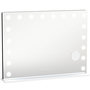 Voir la diapositive 1 : HOMCOM Miroir maquillage Hollywood lumineux LED tactile réglable 18 ampoules HP bluetooth