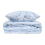 Voir la diapositive 3 : GENERIQUE Parure de lit - 1 housse de couette 220 x 240 cm + 2 taies d'oreiller 60 x 60 cm - 100% coton renforcé - Bleu