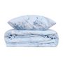 Voir la diapositive 3 : GENERIQUE Parure de lit - 1 housse de couette 220 x 240 cm + 2 taies d'oreiller 60 x 60 cm - 100% coton renforcé - Bleu
