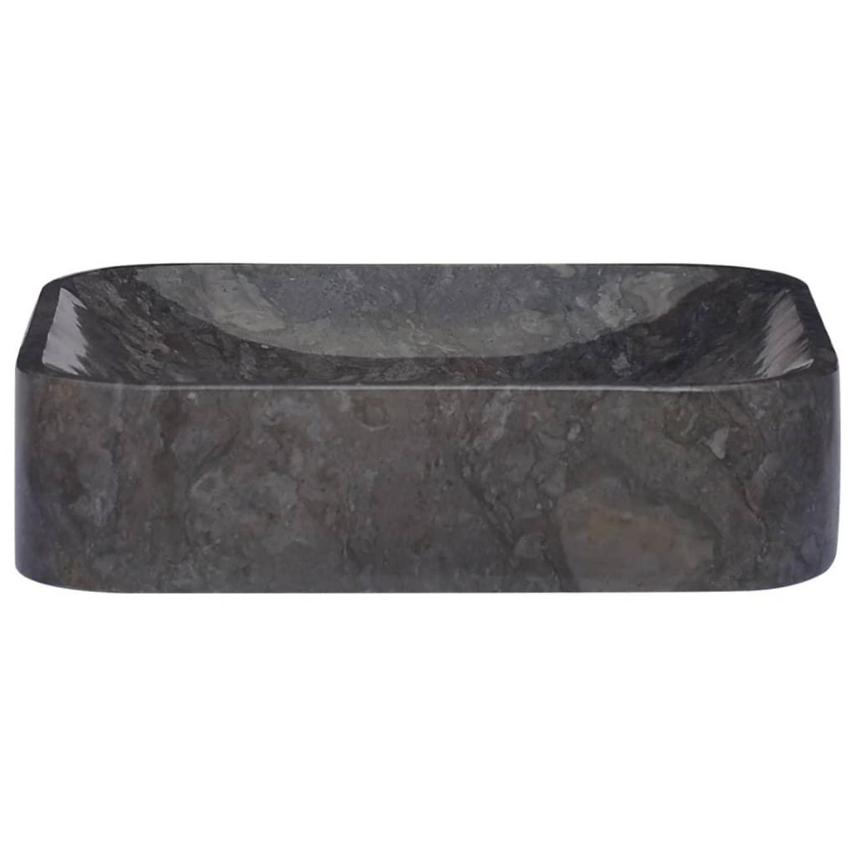VIDAXL Lavabo Noir 40x40x10 cm Marbre