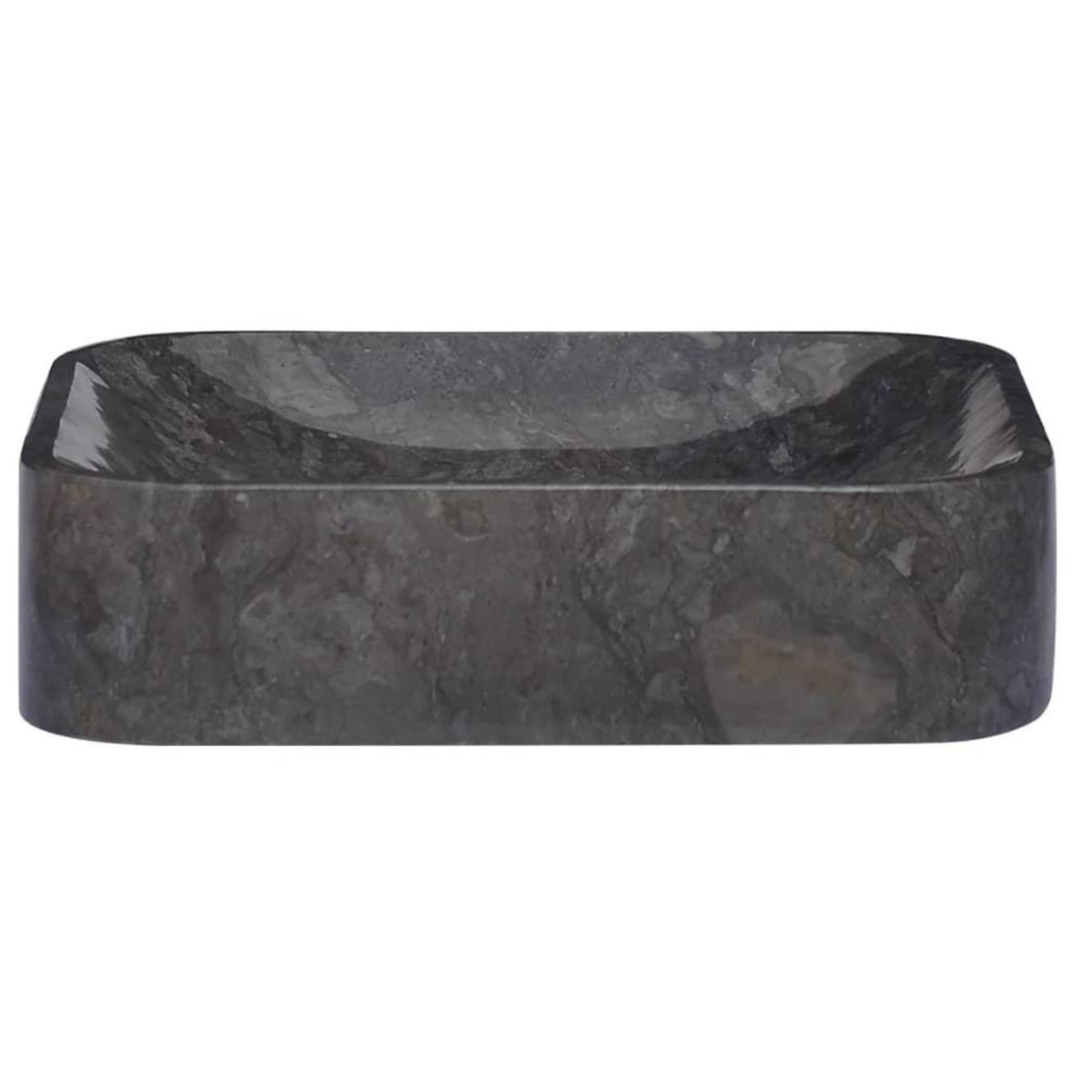 VIDAXL Lavabo Noir 40x40x10 cm Marbre
