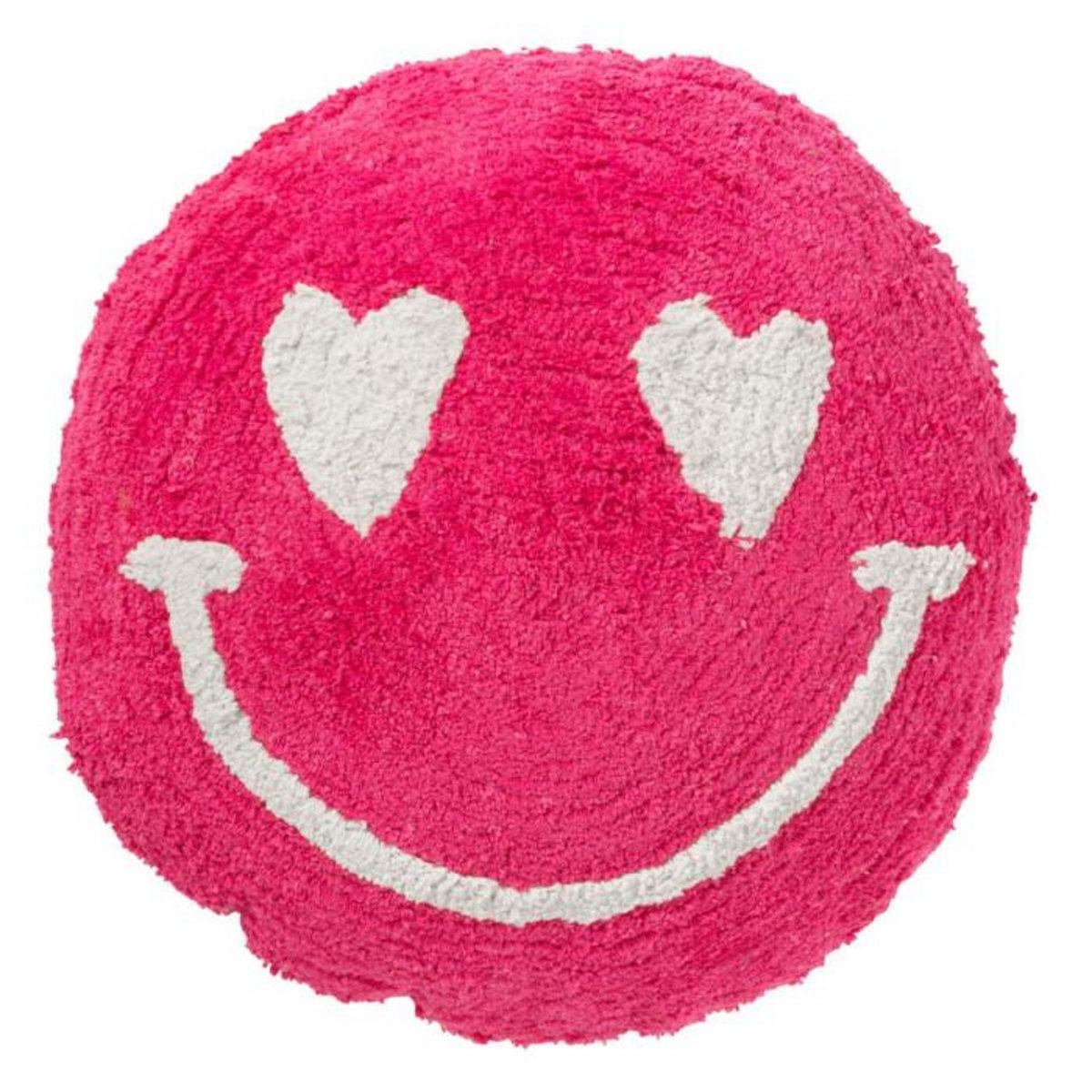 Paris Prix Coussin Déco Tufté Smiley  Polly  45cm Rose
