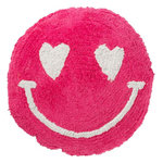 Paris Prix Coussin Déco Tufté Smiley  Polly  45cm Rose