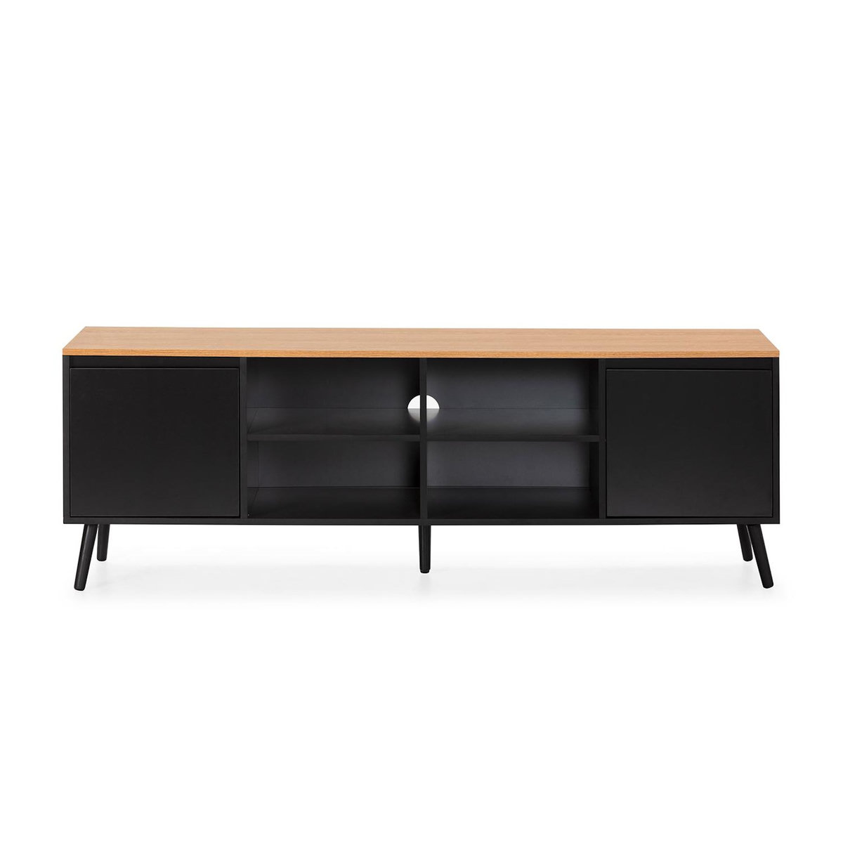 VS VENTA-STOCK Meuble Tv Desi 2 portes couleur Noir