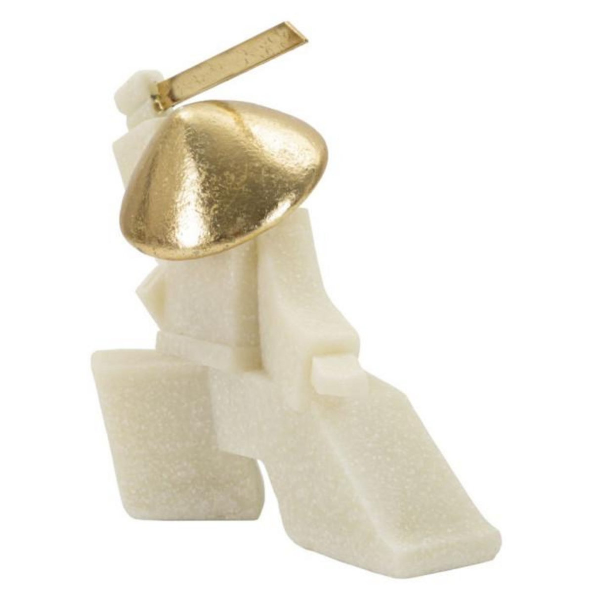 Paris Prix Statuette Déco Samouraï  Odab  18cm Blanc & Or