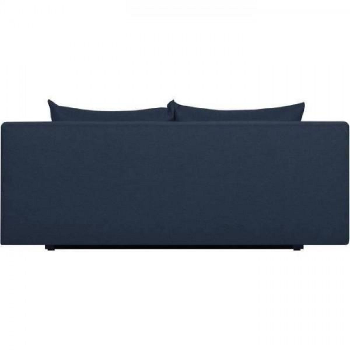MARKET24 TEIJO Banquette convertible 3 places avec coffre de rangement - Tissu Bleu - L187 x P91 x H82 cm