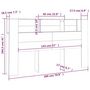 Voir la diapositive 6 : VIDAXL Armoire de tete de lit Gris beton 180x18,5x104,5 cm