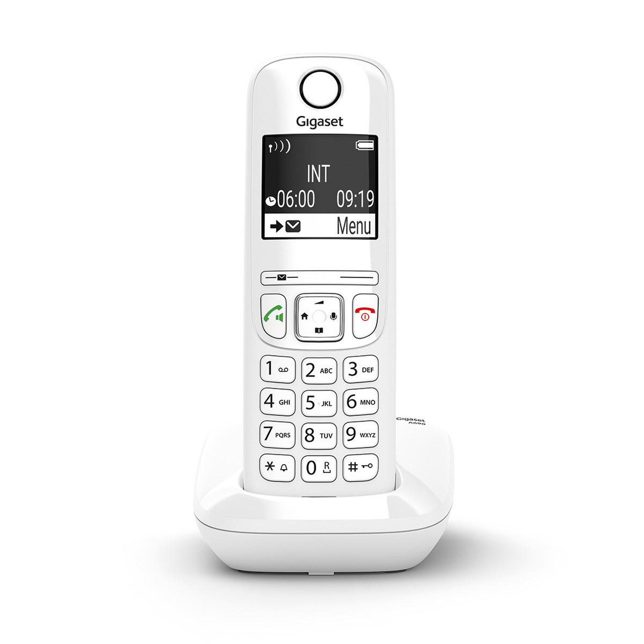 Voir la diapositive 3 : GIGASET Téléphone analogique dect gigaset as690 avec identification de l'appelant blanc