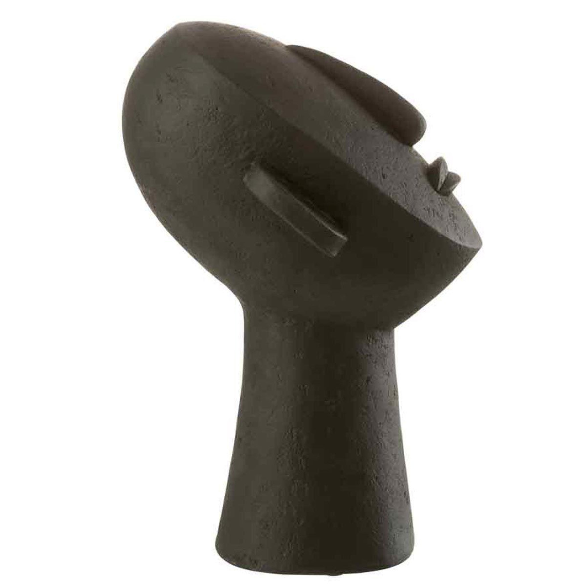 Voir la diapositive 2 : J-LINE Statuette déco  personnage visage  34cm noir
