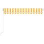 Voir la diapositive 3 : VIDAXL Auvent manuel retractable 400x350 cm Jaune et blanc