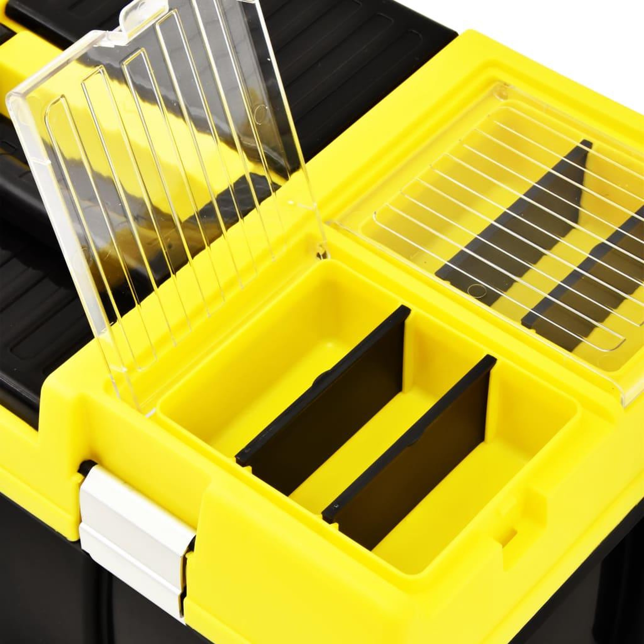 Voir la diapositive 4 : VIDAXL Boîte a outils plastique 595x337x316 mm jaune