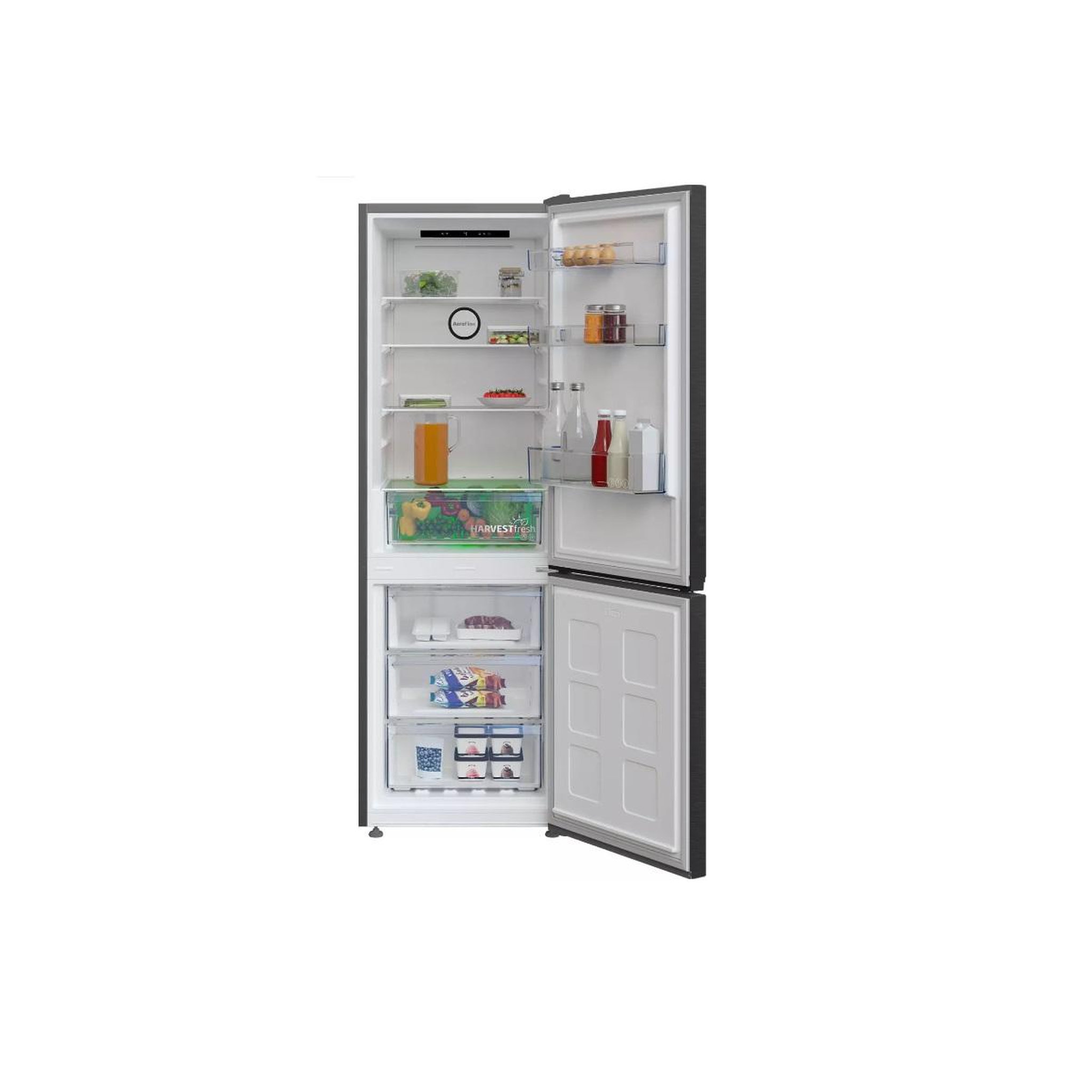Voir la diapositive 3 : Beko Réfrigérateur combiné 60cm 301l ventilé carbone - b5rcna345hxbr1