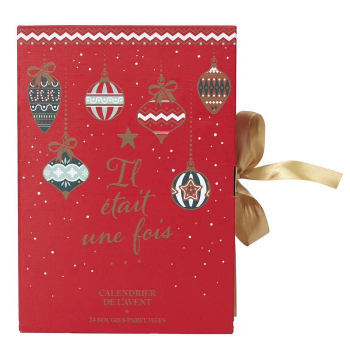 Paris Prix Calendrier de l'Avent 24 Bougies Parfumées  Noël  30cm Rouge