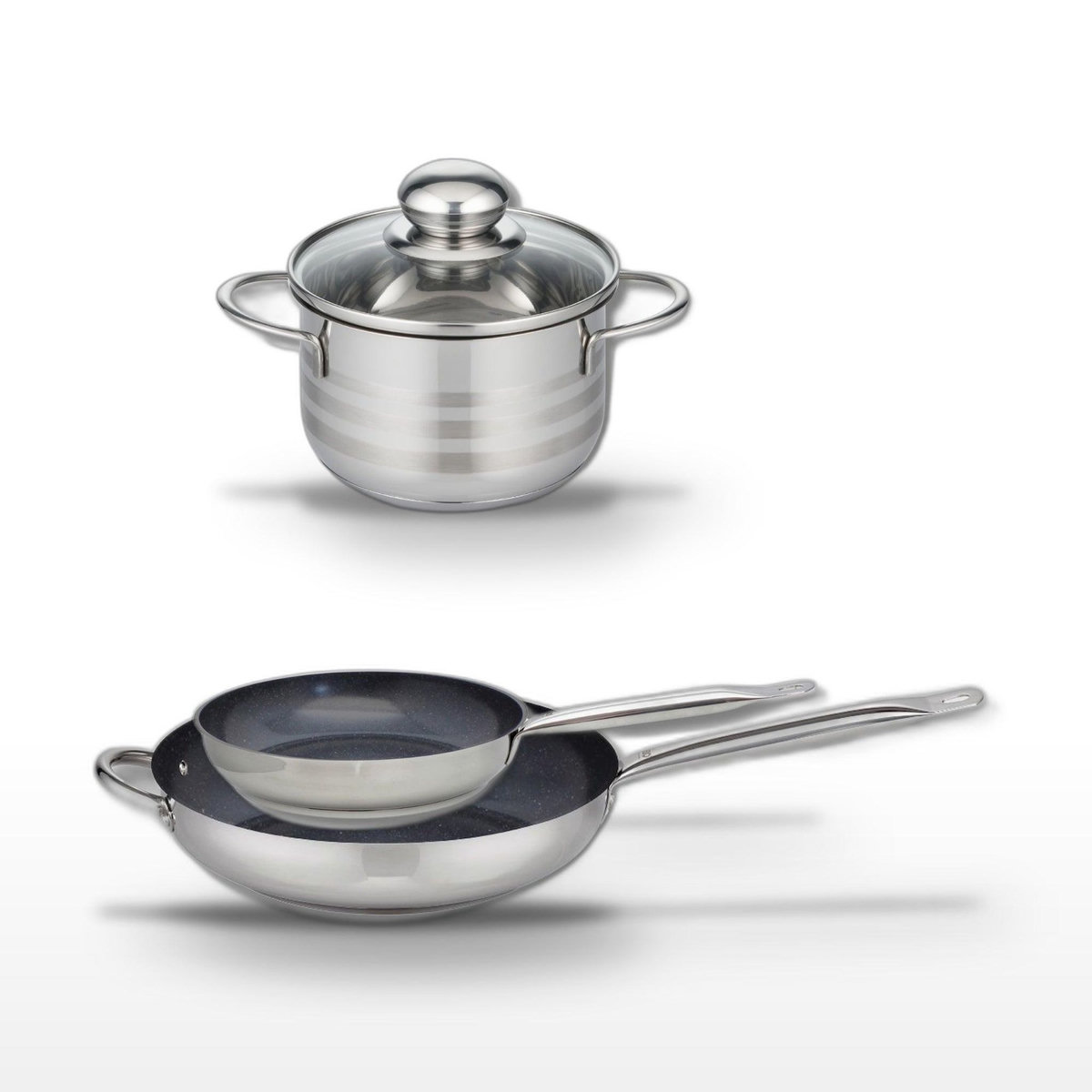 ELO Lot 2 Poêles 24/32cm et Faitout 12cm Elo Profi Therm Platinum