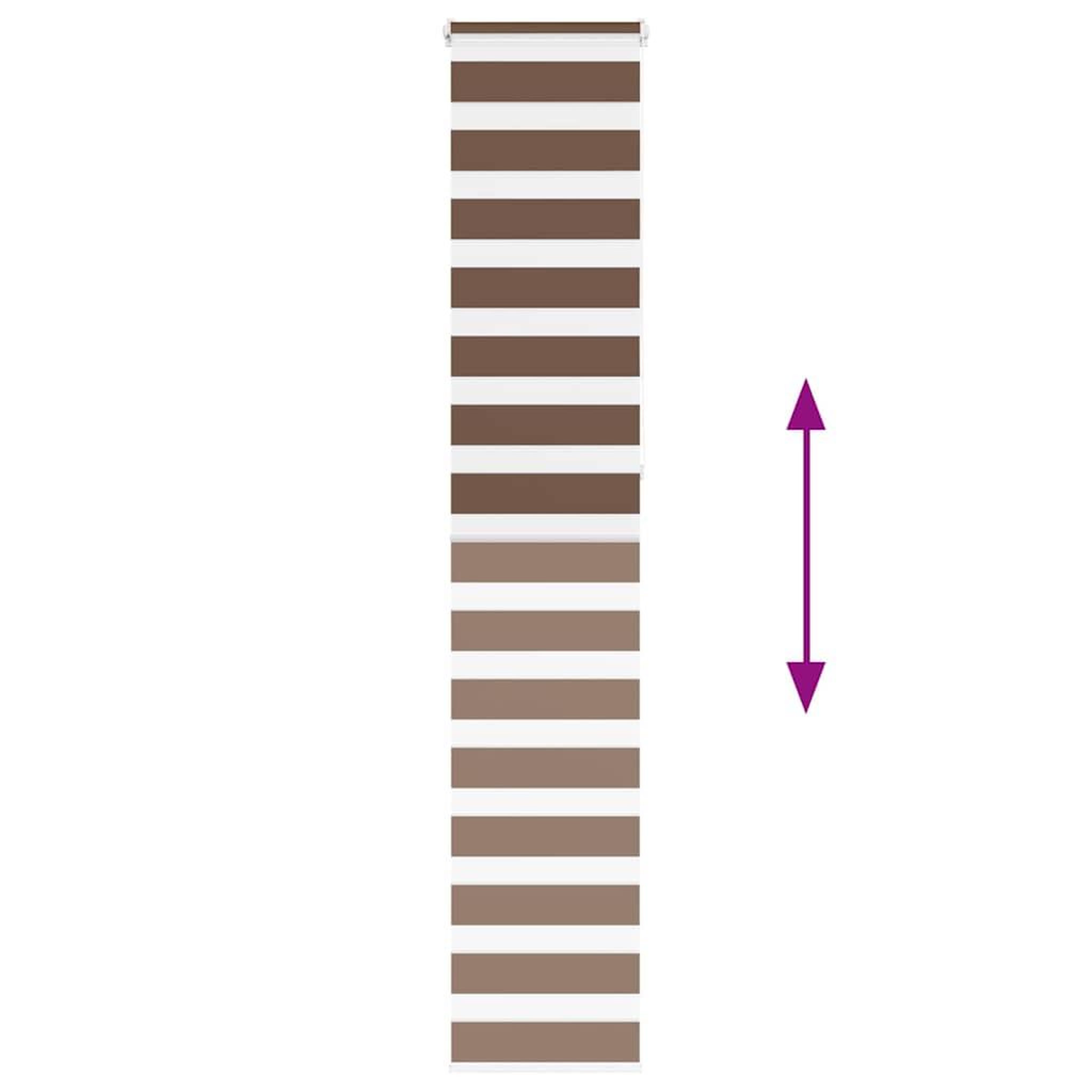 Voir la diapositive 5 : VIDAXL Store zebre marron 40x230 cm largeur du tissu 35,9 cm polyester