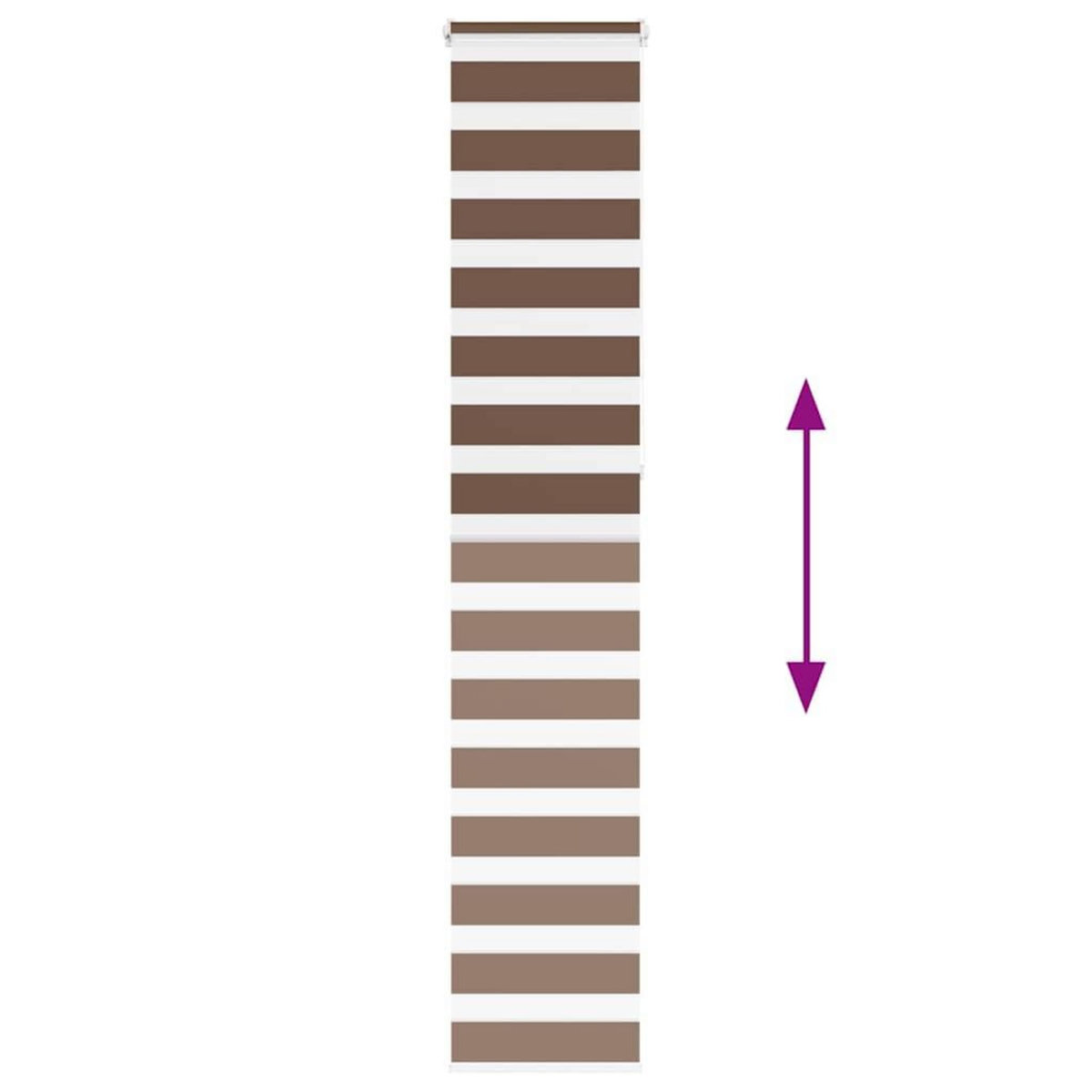 VIDAXL Store zebre marron 40x230 cm largeur du tissu 35,9 cm polyester