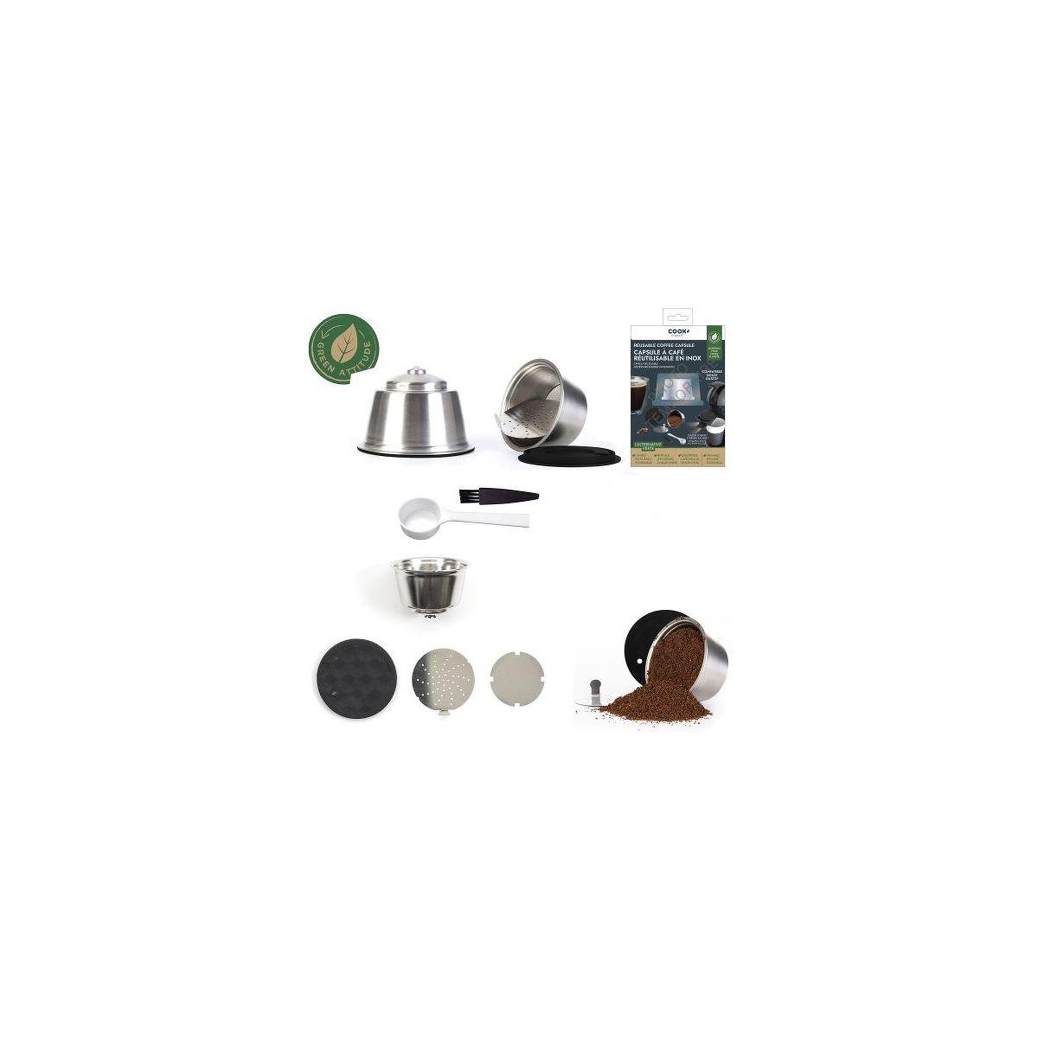 Voir la diapositive 4 : COOK CONCEPT Capsule réutilisable reutilisable compatible dolce gusto