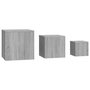 Voir la diapositive 3 : VIDAXL Tables d'appoint 3 pcs Sonoma gris Bois d'ingenierie