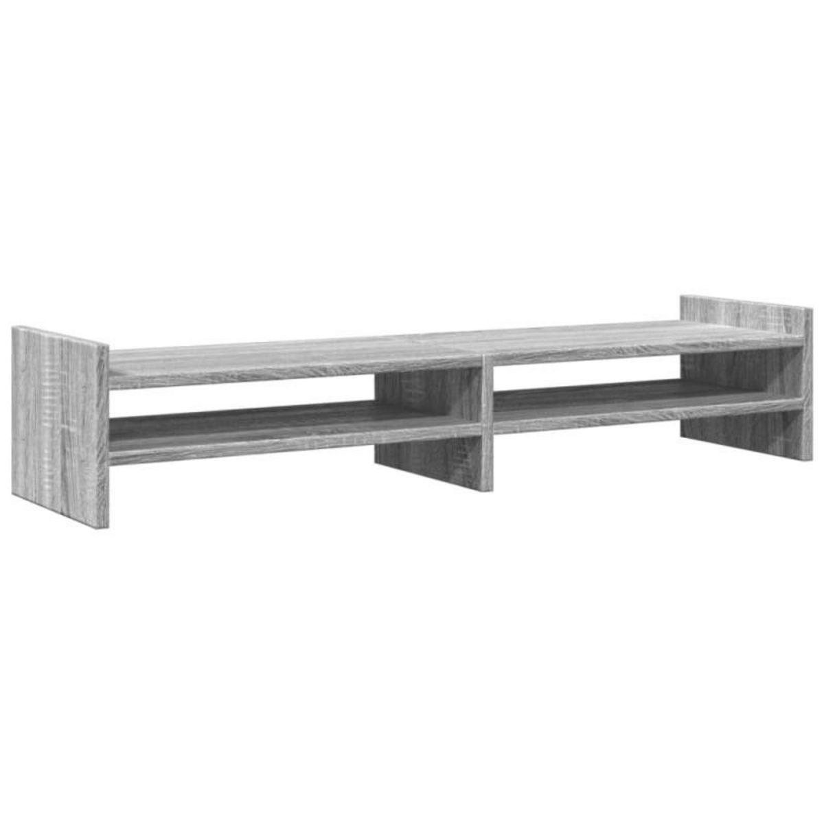VIDAXL Support de moniteur sonoma gris 100x27x20 cm bois d ingénierie