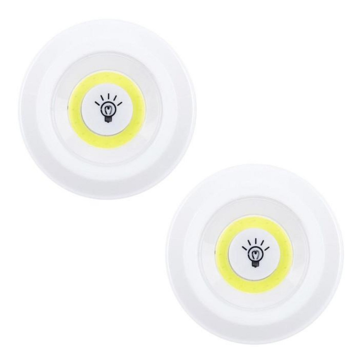 Paris Prix Lot de 2 Lampes Led  Télécommande  9cm Blanc