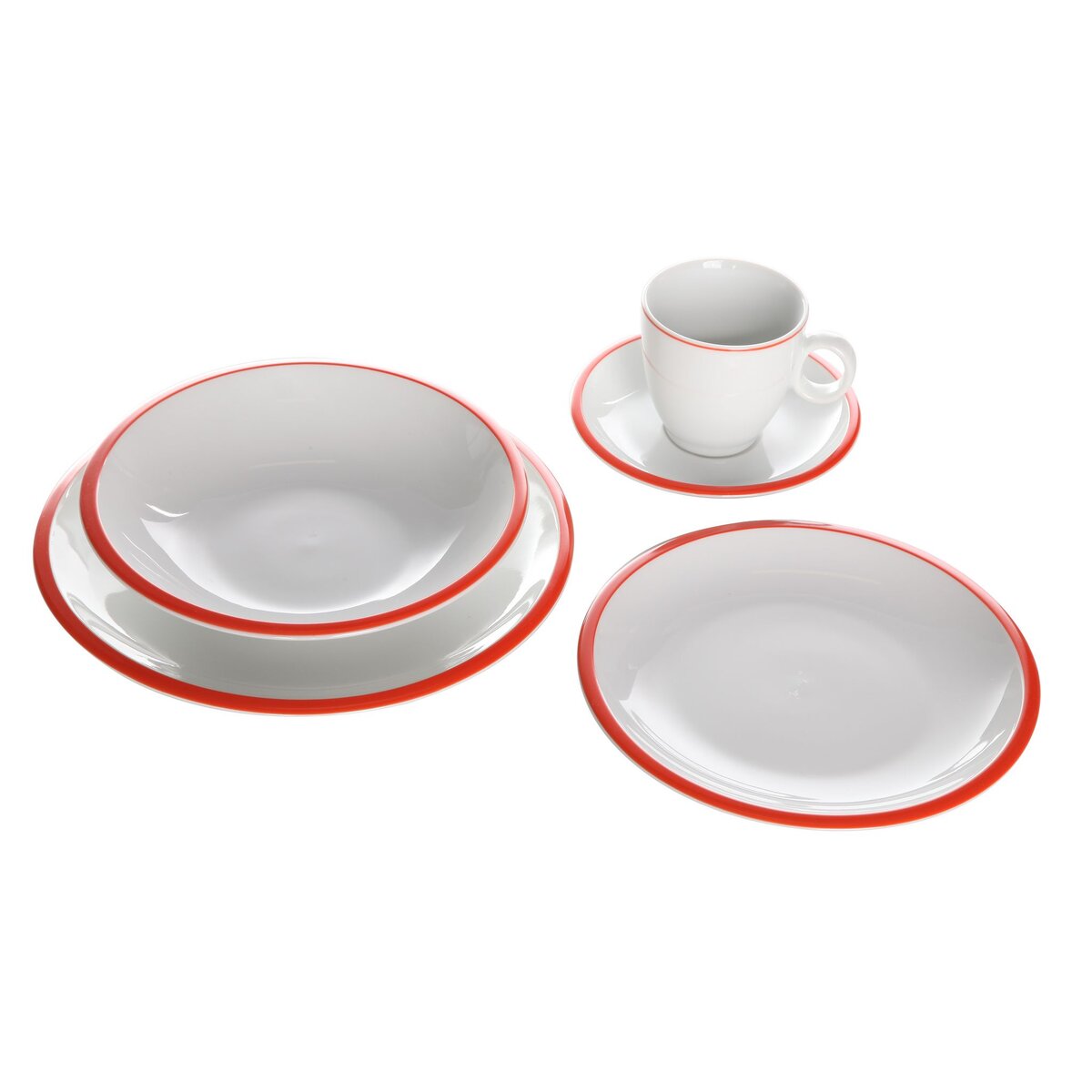 Cosy&Trendy Services d'assiettes et tasses 20 pièces en porcelaine 