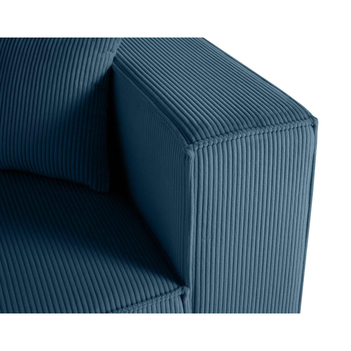 LISA DESIGN Arty - module d'assise d'angle réversible - en velours côtelé