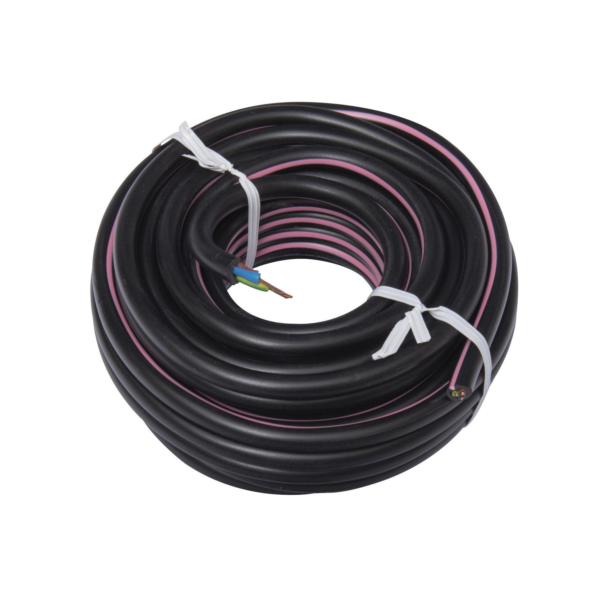 ZENITECH Câble d'alimentation électrique U1000R2V 3G1,5 Noir - 10m